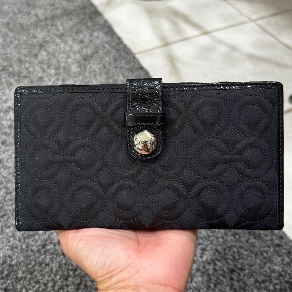 Vintage Coach Canvas Embroidered C Clutch Large Wallet New in Box - Picture 4 of 12